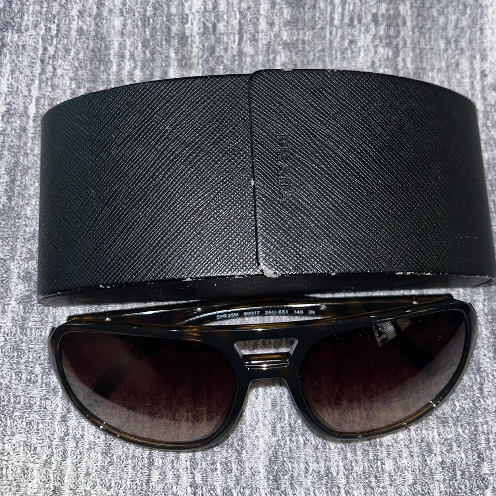 $120 Prada Rectangular Sunglasses With Case - image 1